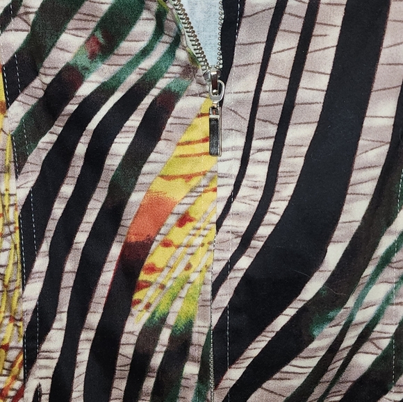 Draper’s & Damon’s Colorful Zebra Stripe Mixed Print Lightweight Jacket XL - Picture 2 of 6